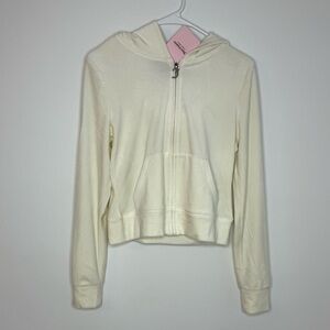 Juicy Couture Oster Cream Zip-Up Jacket